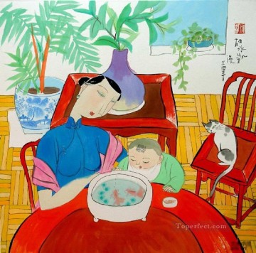 中国 Painting - 胡永凱中国人女性4